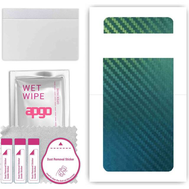 apgo Protective Skin Sticker for the back compatible with Google Pixel 6 Pro, Wrap Film, Foil, Vinyl - Pattern Carbon Chameleon CAKA1