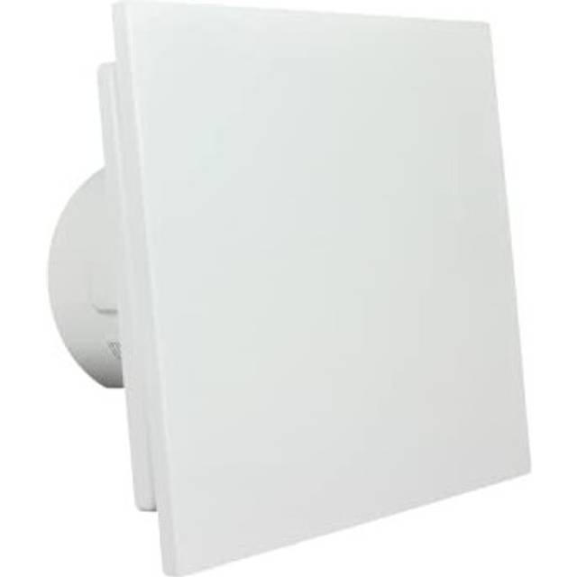 SHIELD 100 mm Bathroom Extractor Fan with Pull Cord Switch and Timer with 4'' Modern Stylish White Cover for Silent Home Ventilation Timed