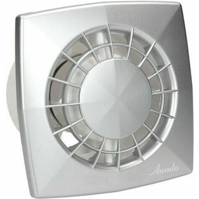 Satin modern bathroom extractor fan 125mm with timer and humidity sensor