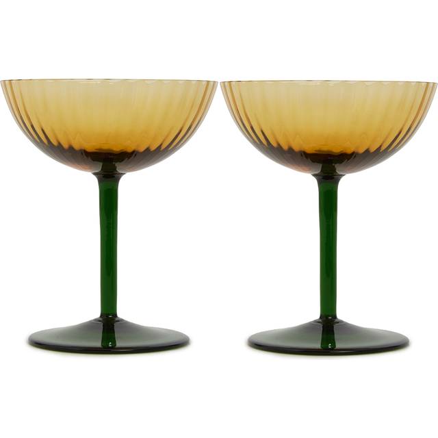 La DoubleJ - Champagne Coupe glasses (set of two) - unisex - Murano Glass - One Size - Yellow