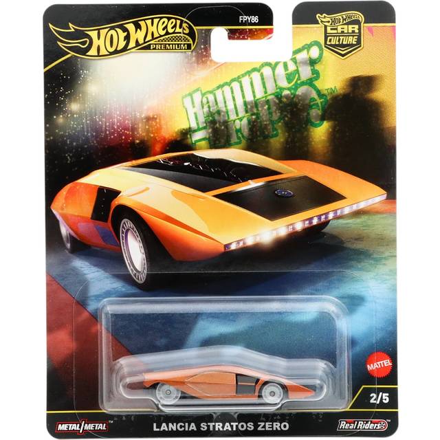 Lancia Stratos Zero Concept Car Orange Metallic "Hammer Drop" Series Diecast Model Car by Hot Wheels