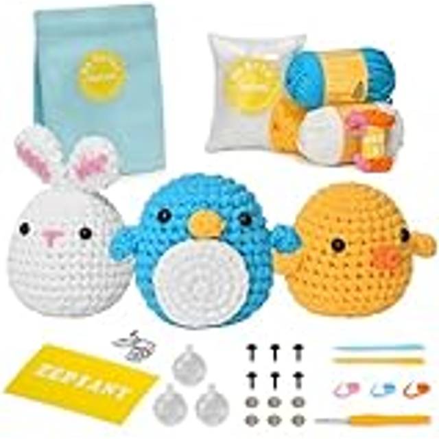 Crochet Kit for Beginners, Crochet Animal Kit, Beginner Crochet Kit - Gift for Birthdays, Crochet Kits for Kids and