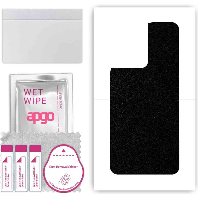 apgo Protective Skin Sticker for the back compatible with Oppo Reno8 5G, Wrap Film, Foil, Vinyl - Pattern Matte Black