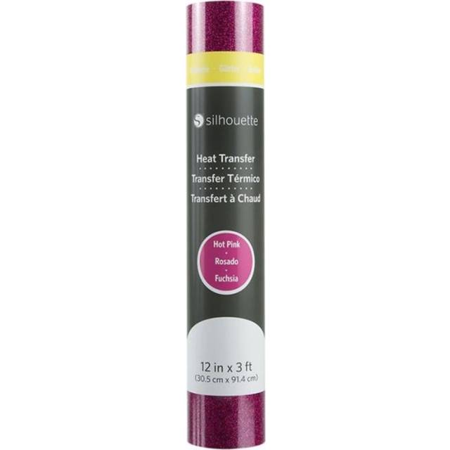 Silhouette Glitter Heat Transfer - 30.5 cm x 0.9 m - Hot Pink