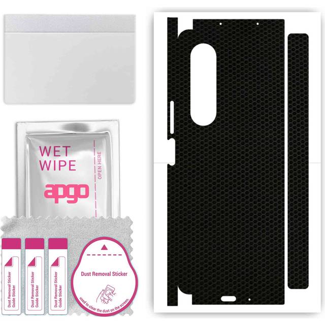 apgo Protective Skin Sticker for the back+sides compatible with Samsung Galaxy Z Fold 3, Full Wrap Film, Foil, Vinyl - Pattern Matrix