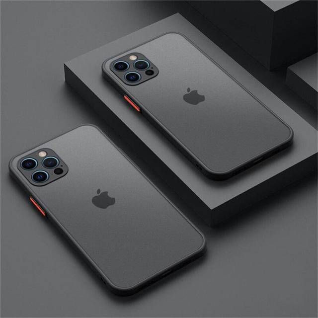 (black, iPhone X) Shockproof Armor Matte Case For Iphone 16 15 14 13 12 11 Pro Max Xr X S 6 7 8 Plus Se Mini Luxury Silicon Bumper Clear Hard Pc Cover