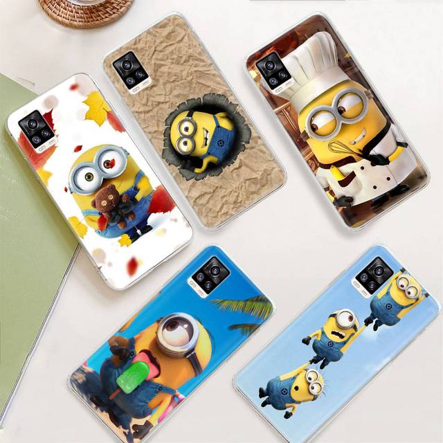 JM30 Minion Transparent Case for Samsung A04 A14 A23 M33 M53 Realme 10 9 C35 C55 VIVO Y02 X80 Infinix Hot 30 Note 11 Tecno Spark 8P Pro Tecno Camon 18T flame