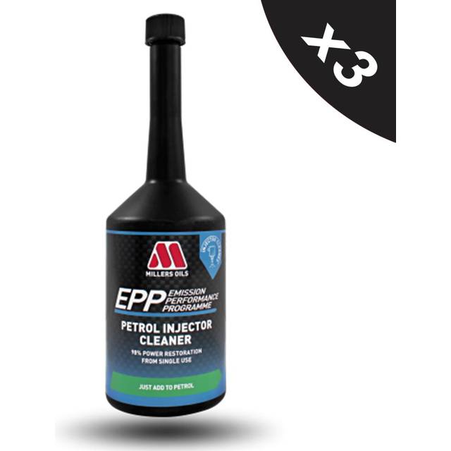 MILLERS EPP Petrol Injector Cleaner Fuel System Cleaner Treatment Additive 3x400ml