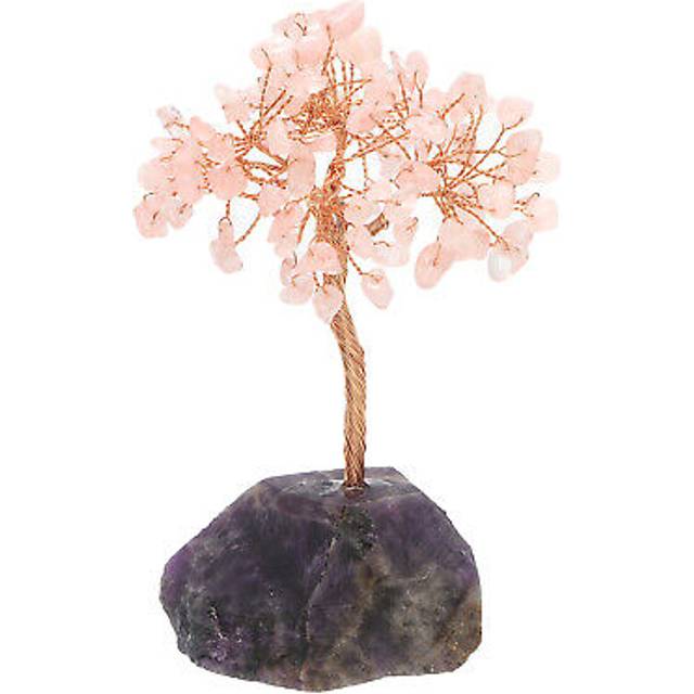 Crystal tree gifts for women handcrafted tree of life stones pink/purple