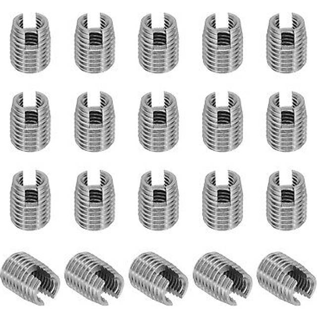20 Pcs 303 Stainless Steel M5 X M8 X 10mm Self-tapping Threaded Inserts