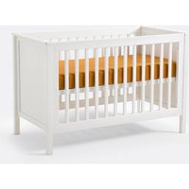 Teddington Pine Crib with Adjustable Sleeping Space - White - 60x120CM