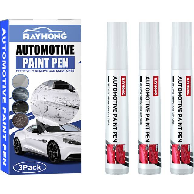 (White 3pack) Car paint touch-up pen, paint scratch repair pen, trace paint repair pen
