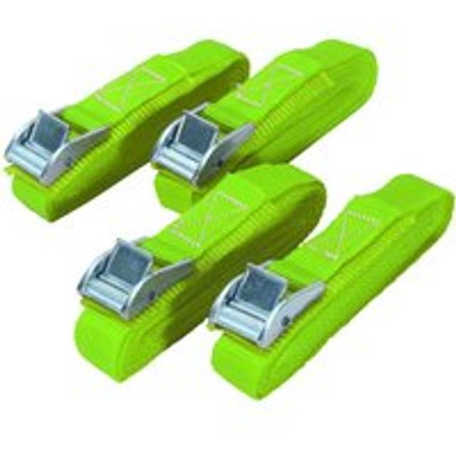 Faithfull 4 Piece Cam Tie Down Strap Set 25mm 5m 100kg
