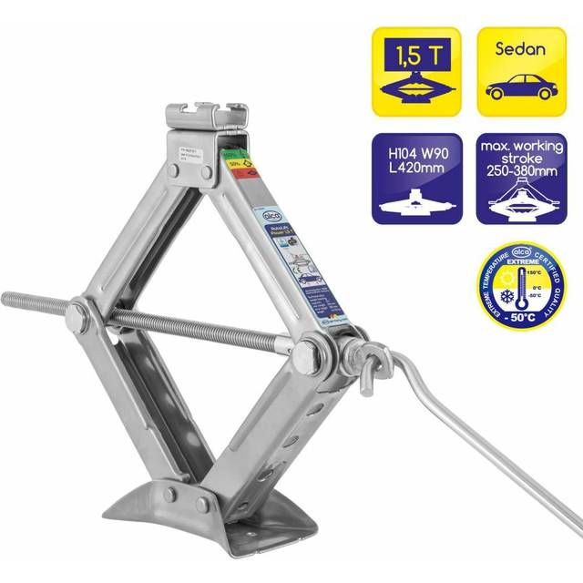 1t tonn heavy duty scissor jack wind up emergency car van lifting 436100