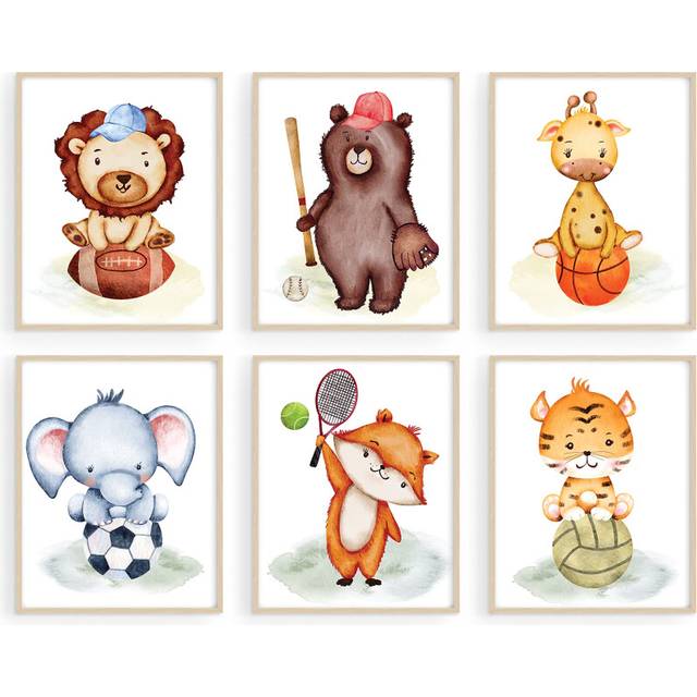 Safari Animal Prints Nursery - Animal Nursery Wall Art  Safari Nursery Kids Prints - Baby Animals Nursery Decor  Little Boys Wall Art - Jung
