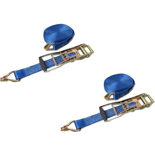 Ergo Ratchet Tie Down Straps 50MM 5T 6M X2 (Reverse Pull Down Lashing Belt with Claw Hook 5000KG)