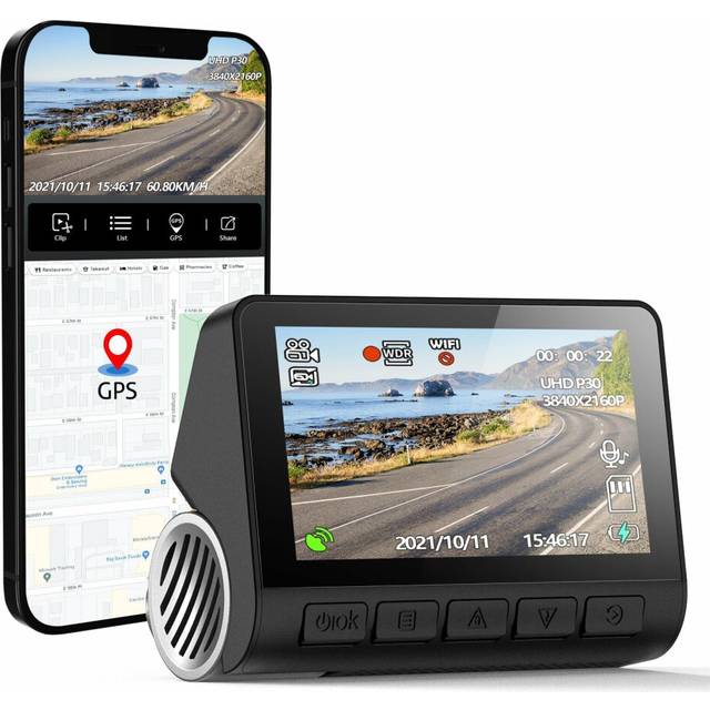 (Without Rear Camera) Dash Cam Car DVR 2160P GPS ADAS 24H Parking Support Rear Cam Night Vision Voice Prompt APP Control