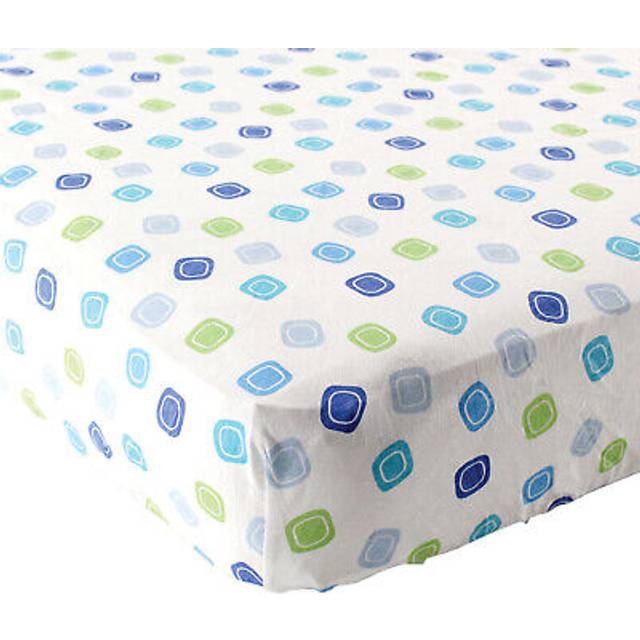 Luvable Friends Unisex Baby Fitted Playard Sheet  Blue Geometric  One Size