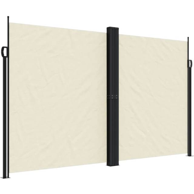 (cream, 200 x 600 cm) vidaXL Retractable Side Awning Outdoor Privacy Screen Balcony Sunshade Shelter