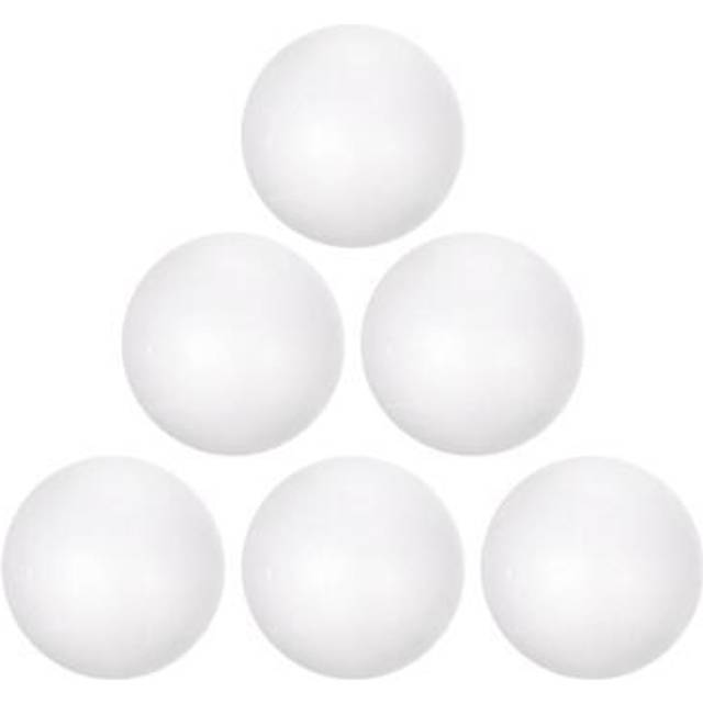 6pcs 3" white foam balls polystyrene solid for art and decorations