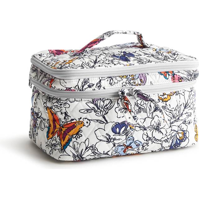 Vera Bradley Women's Cotton Brush Up Cosmetic Case  Wing + Bloom  One Size