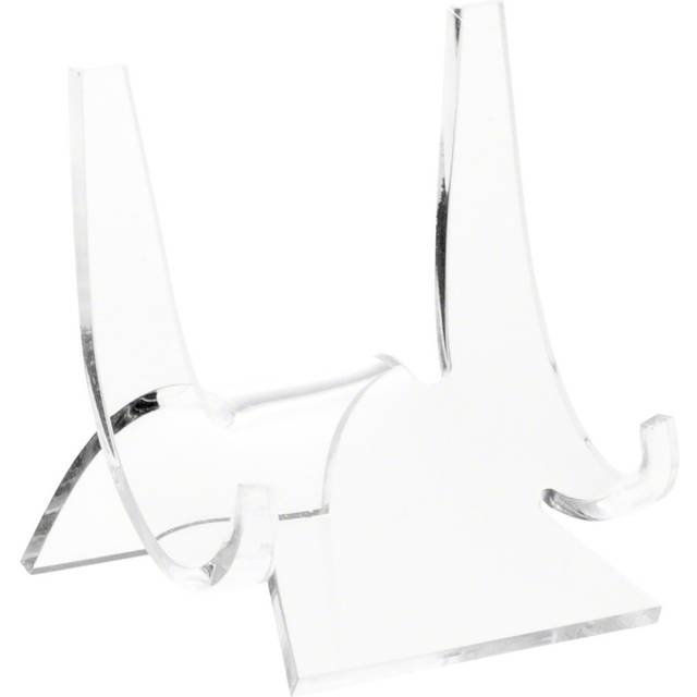 "Plymor Clear Acrylic Double-Scoop Display Easel  3"""""""" H x 2.875"""""""" W x 2.5"""""""" D"