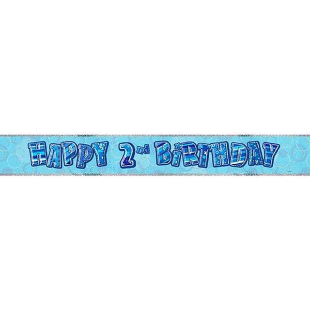 Unique Party rens Happy Birthday Glitz Foil Banner