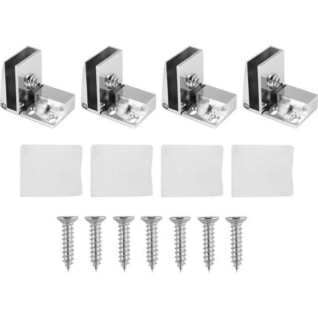 4 Pack Glass Door Hinges Glass Cabinet Door Hinge Glass Wine Cabinet Hinge Glass Display Hinge