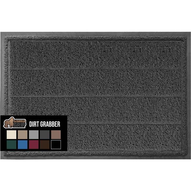 Gorilla Grip Dirt Grabber Mesh Door Mat  LowProfile  Stain and Fade Resistant Heavy Duty Quick Dry Striped Doormat  Mats for In