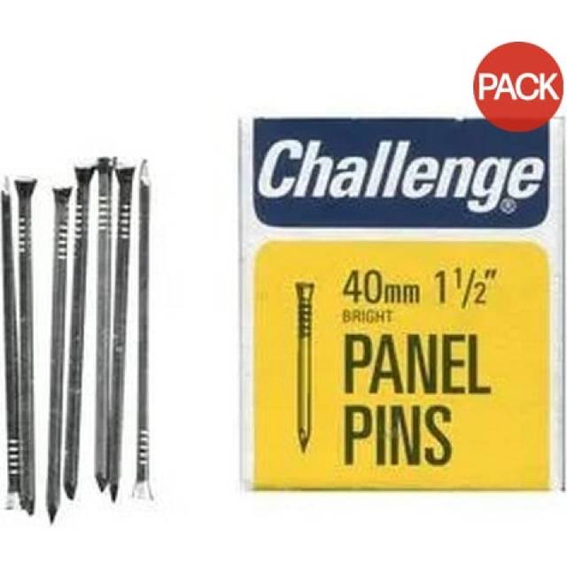 (13mm, Steel) Challenge Steel Panel Pin Nails (Pack of 24)