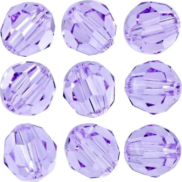 50pcs Adabele Austrian 8mm Faceted Round Crystal Beads Light Violet Co