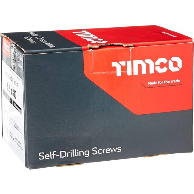 TIMCO Metal Construction Heavy Section Screws - 5.5 x 80mm - Hex - Self-Drilling - Zinc
