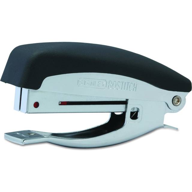 Bostitch Deluxe Hand-held Stapler - 20 of 20lb Paper Sheets Capacity - 105 Staple Capacity - Half Strip - 1/4 Staple Size - Chrome