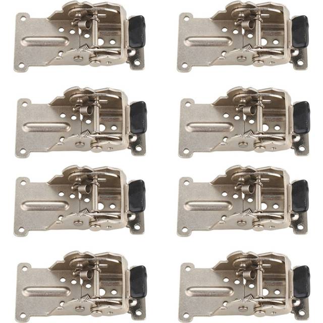 8PCS 0-90-180 Degree Self-Locking Folding Hinge Table Legs Silver Folding Furniture Hardware Cabinet Hinge