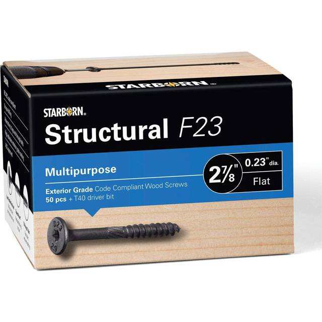 Starborn Structural F23 Multi-Purpose Flat Head Wood Screw - Pack of 5