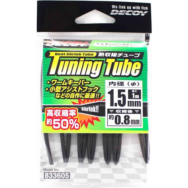 Decoy T-4 Heat Shrink Tube Black Size 1.5 mm (3605)