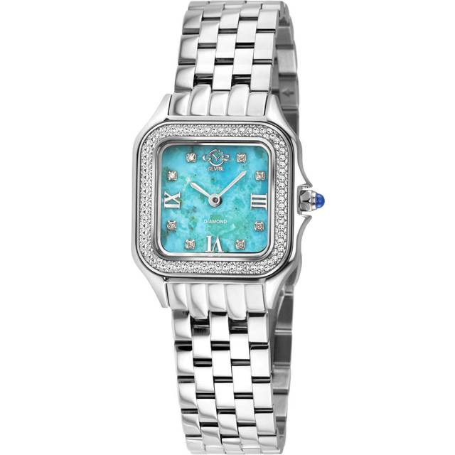GV2 Milan Women's Turquoise Dial, Stainless Steel Bracelet Watch - Grey - One Size