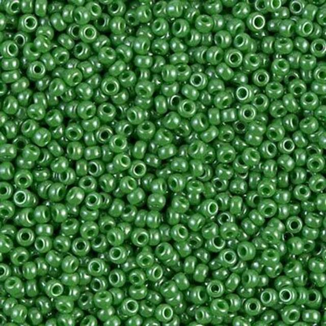 Jade Green Opaque Luster Miyuki Japanese round rocailles glass seed beads 110 Approximately 24 gram 5 inch tube