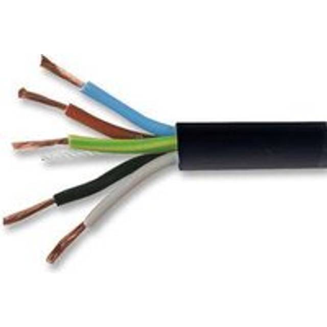 Zexum 1mm 5 Core Black Cable Flexible 3185Y - 1 Meter