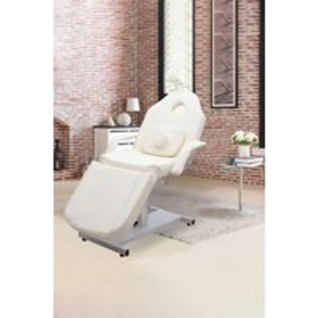 Folding Spa Bed Portable Adjustable Massage Bed - Cream - One Size