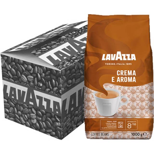 12 X Lavazza Crema e Aroma Roasted Coffee Beans 1kg (Pack Of - 12)