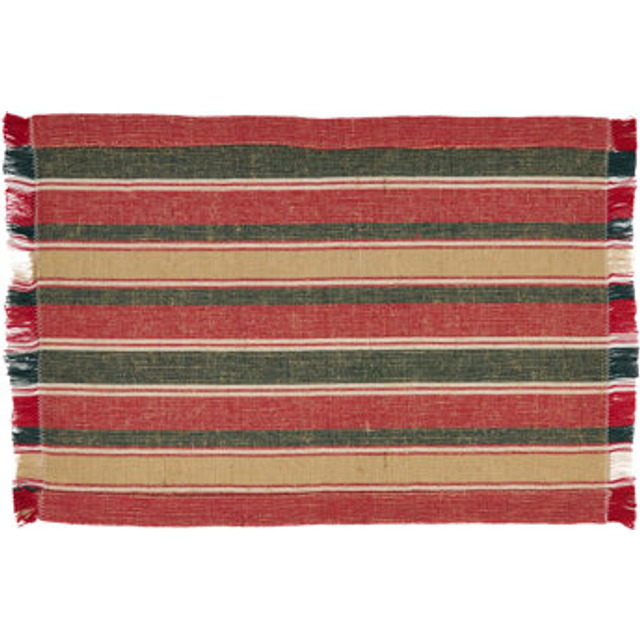 Saro Lifestyle 5086.RG Everyday Plaid Placemat & Napkin Set - Red & Green