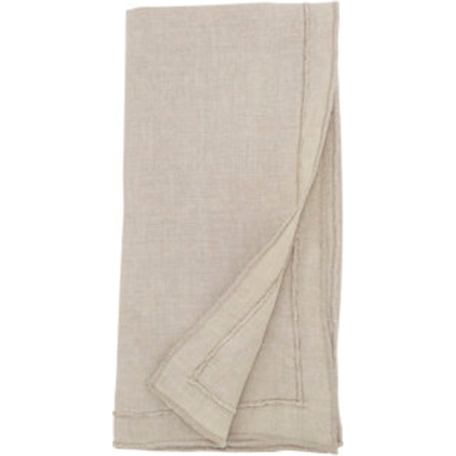 Saro Lifestyle 23007.N20S Sto ashed Over Lock Edge Napkin - Natural - Set of 4
