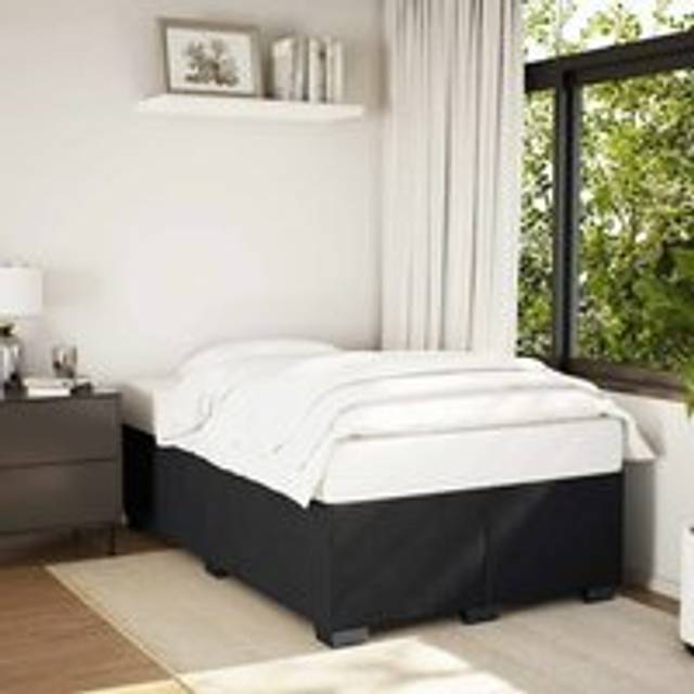 Bed Frame without Mattress Black¬†Double Velvet - One Size
