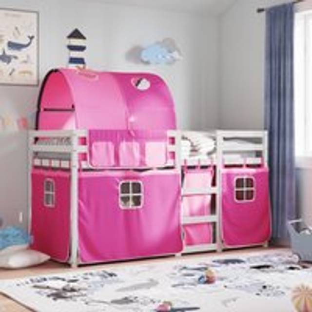 Bunk Bed without Mattress Pink 75x190 cm Small Single Solid Wood Pine - One Size
