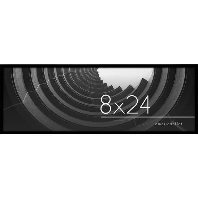 Americanflat 8x24 Picture Frame with Polished Plexiglass - Streamline Collection - Thin Border Picture Frame for Wall Display - Hanging Hardware Inclu