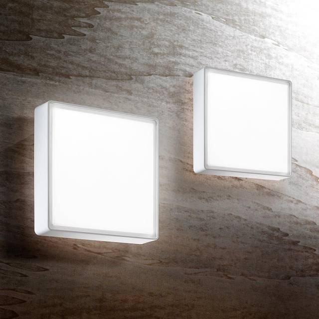 Fabas Luce Oban Led Outdoor Flush White Glass, IP65 - FA-3205-62-102