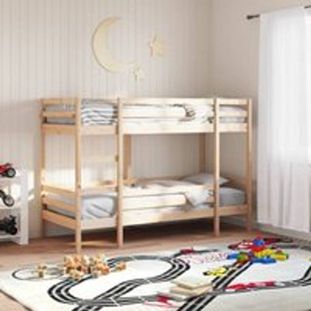 Bunk Bed without Mattress 75x190 cm Small Single Solid Wood Pine - Brown - One Size