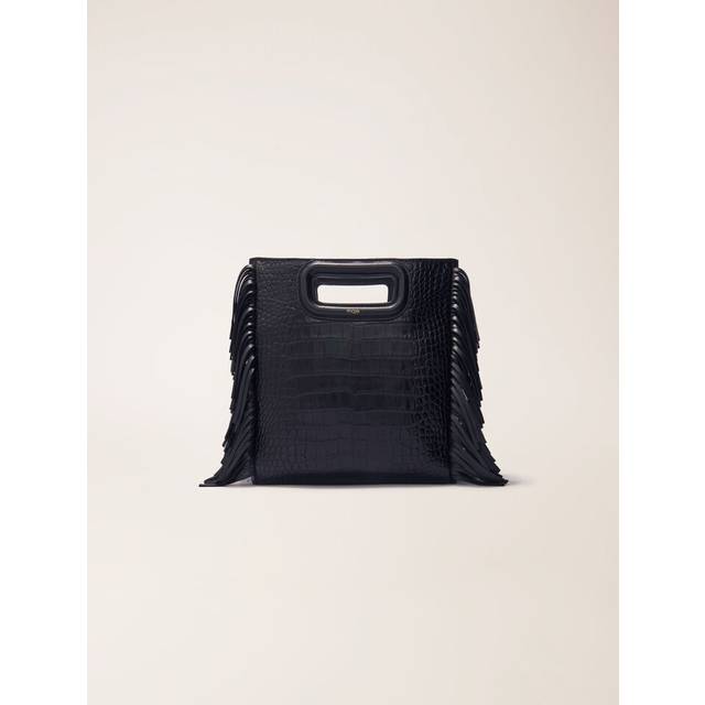 Sac M En Cuir Effet Croco - Noir - Maje -  Matière principale: cuir de vacheDoublure: 100% polyesterCuir: cuir de mouton - Vêtements & accessoires > Maroquinerie > Sac
