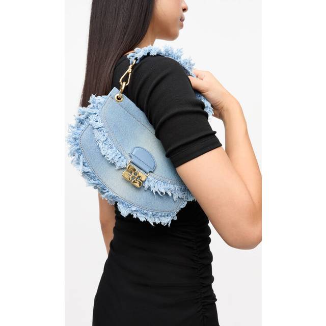 Ganni Apog Bag Mini Top Handle Denim Raw Dam Stl. - Handväskor Från Magasin - Faded Denim (One size)